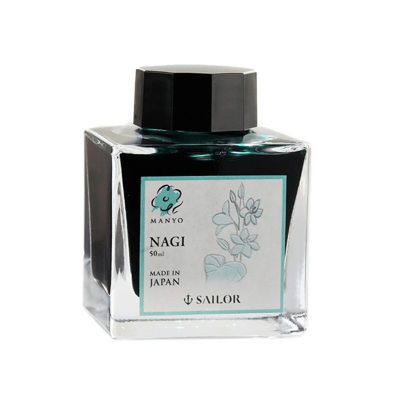 Sailor Manyo Nagi Ink Bottle, Turquoise - 50ml