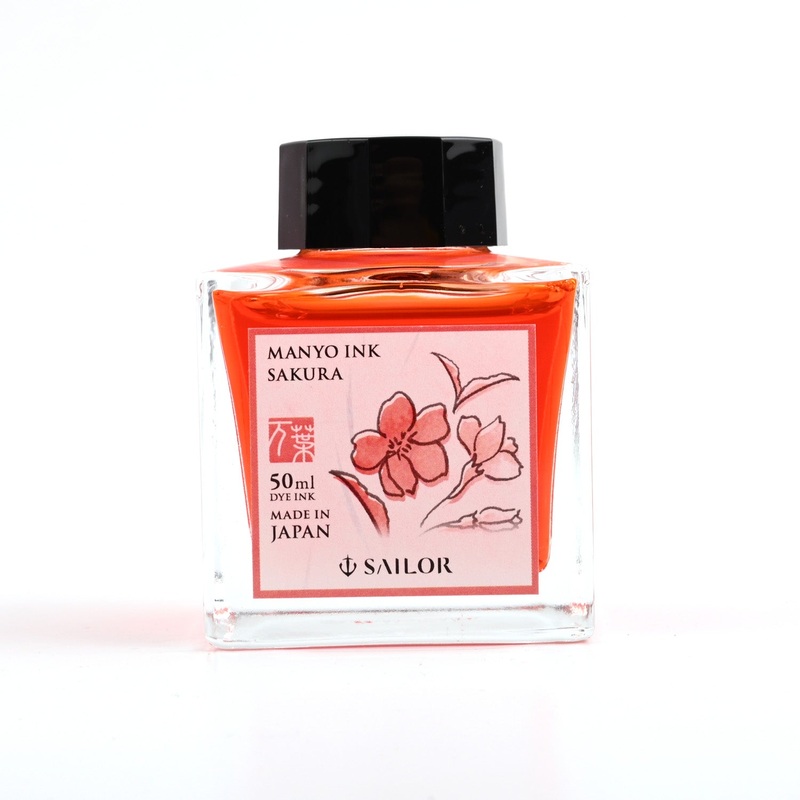 Sailor Manyo Sakura Ink Bottle, Pink - 50ml