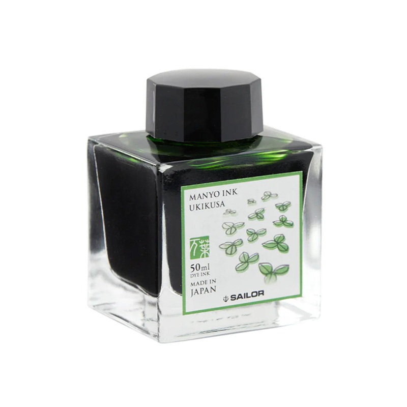 Sailor Manyo Ukikusa Ink Bottle, Green - 50ml
