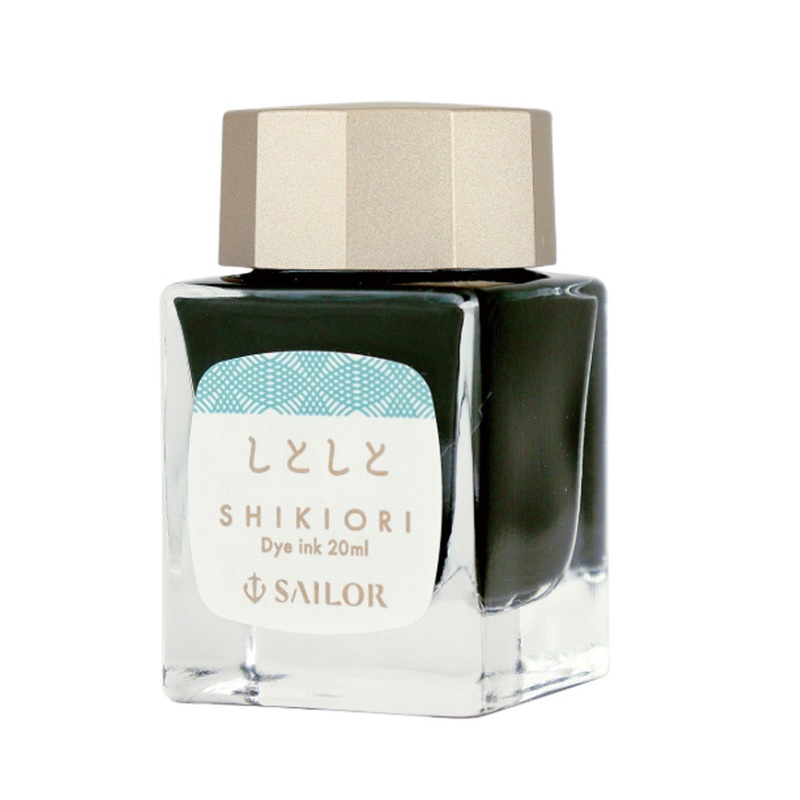 Sailor Shikiori Sound Of Rain Ink Bottle, Shitoshito (Turquoise) - 20ml