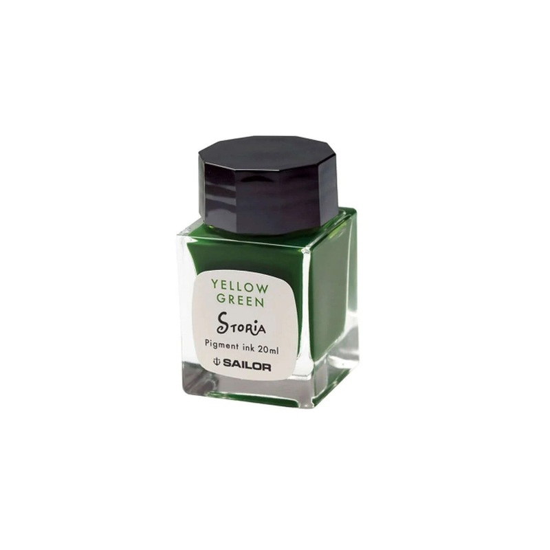 Sailor Storia Pigment Ink Bottle, Clown Yellow Green - 20ml
