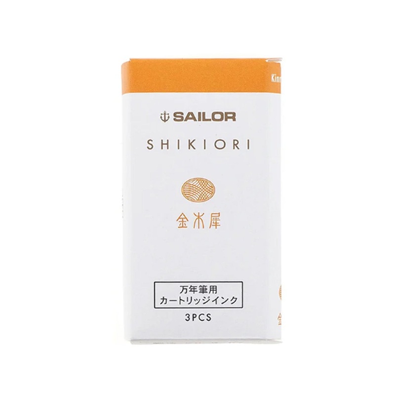 Sailor Shikiori Kinmokusei Ink Cartridge Pack of 3 - Orange