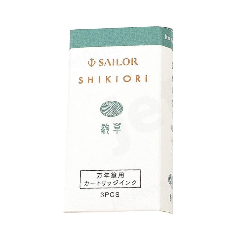 Sailor Shikiori Komakusa Ink Cartridge Pack of 3 - Green