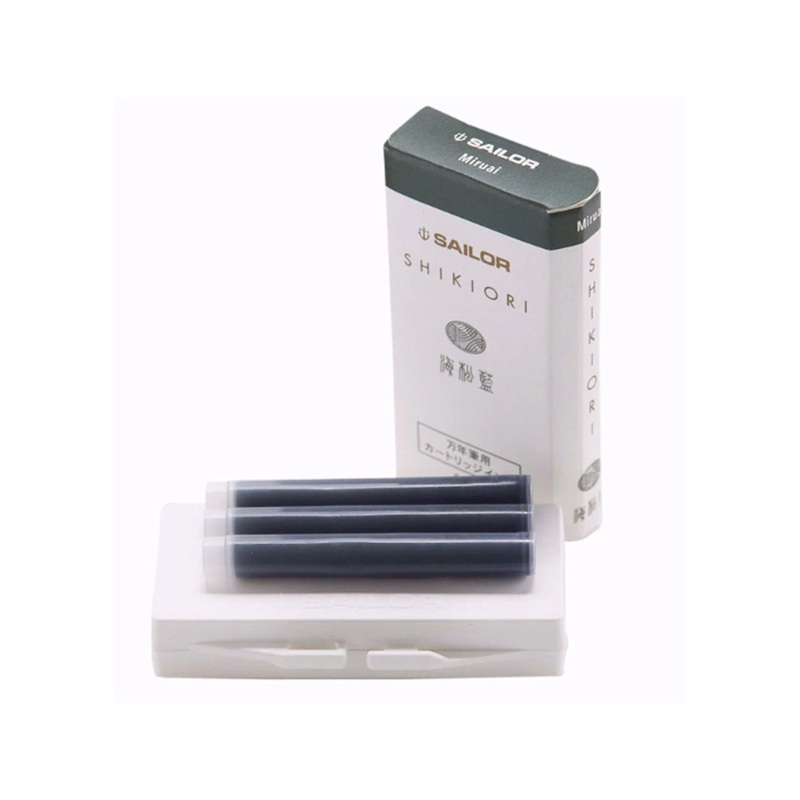 Sailor Shikiori Miruai Ink Cartridge Pack of 3 - Green