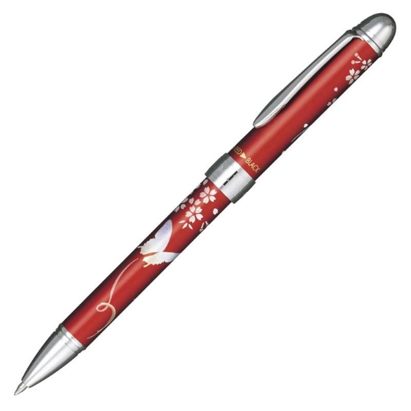 Sailor Yubi Maki-e Butterfly Multifunction Pen - Red CT