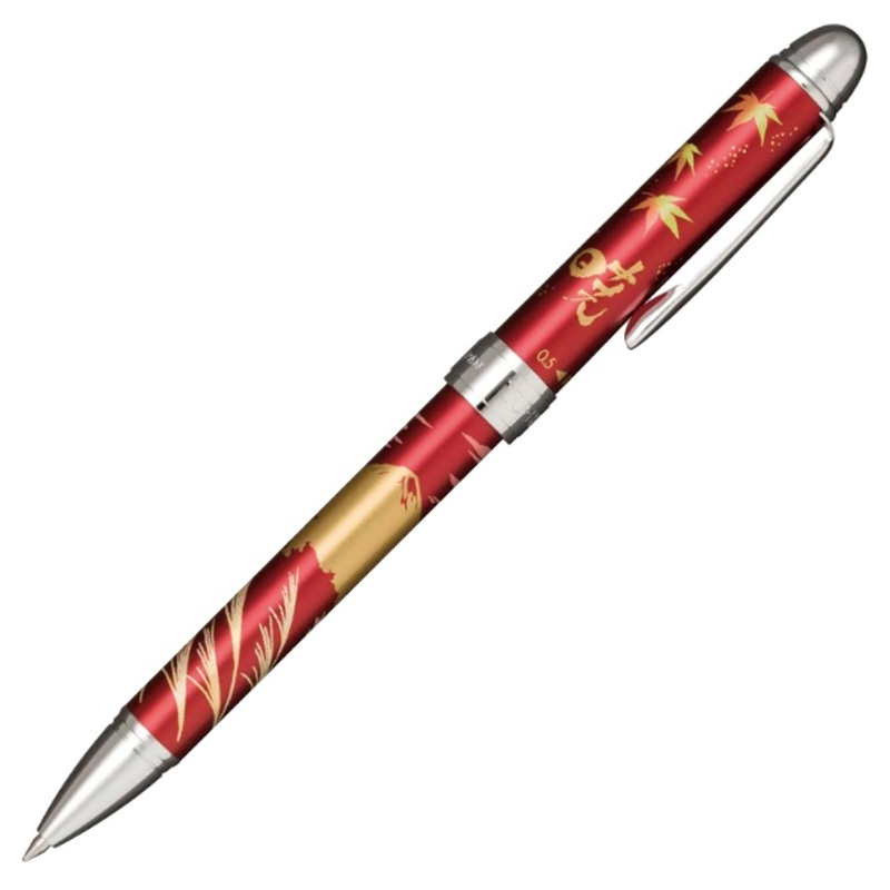 Sailor Yubi Maki-e Fuji Autumn Multifunction Pen - Red CT
