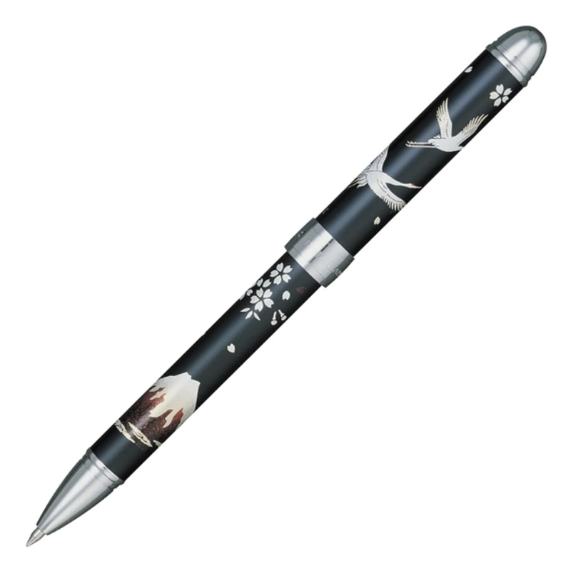 Sailor Yubi Maki-e Tsuru Crane Multifunction Pen - Black CT