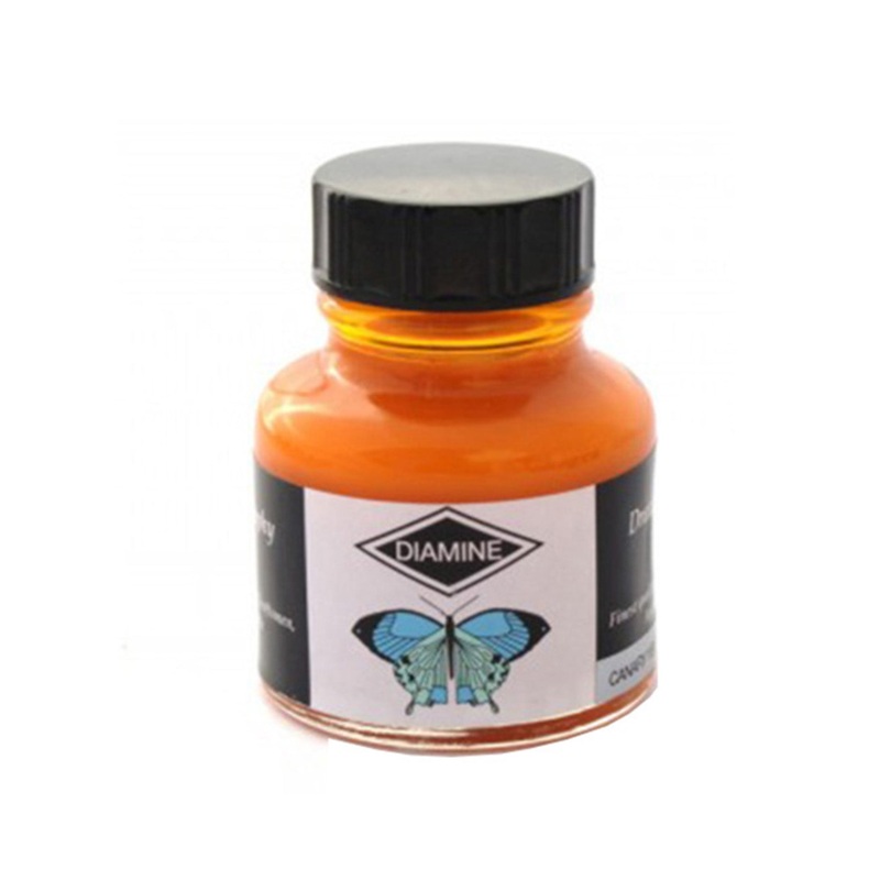 Diamine Calligraphy & Drawing Acrylic Ink Bottle, Canary Yellow - 30ml