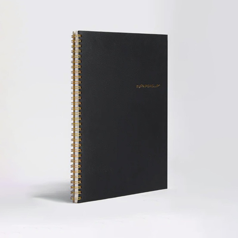 myPAPERCLIP Wiro Notebook - Black - XL - Plain