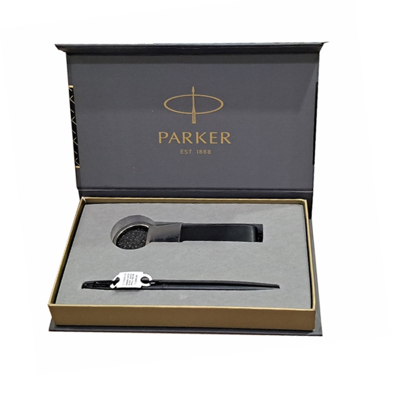 Parker Gift Set - Insignia Matte Black BT Ball Pen with Key Chain