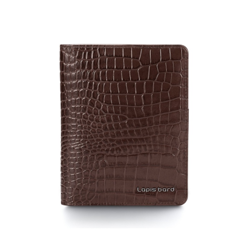 Lapis Bard Mandeville Passport Wallet - Dark Brown