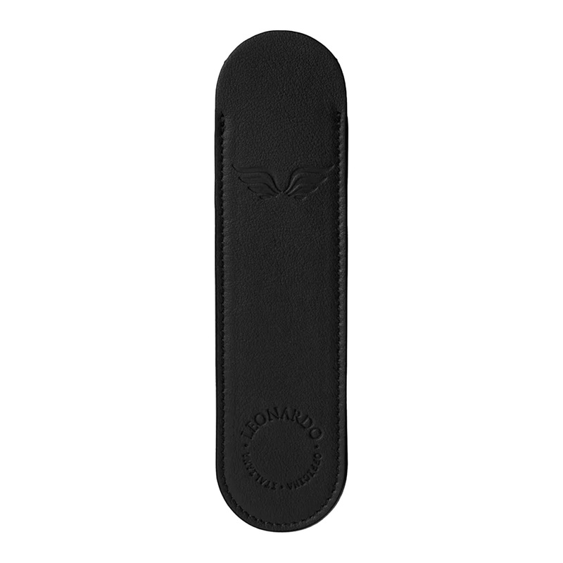 Leonardo Leather 1 Pen Sleeve - Green Forest
