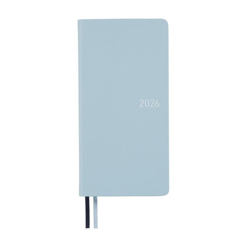 Hobonichi Techo Weeks 2026 - Leather: Snow Blue