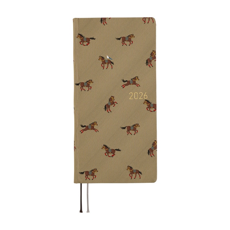 Hobonichi Techo Weeks Mega 2026 - Bow & Tie: Galloping Horses