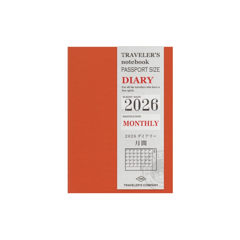 TRAVELER'S Notebook Passport Size 2026 Monthly (Pre-order starts 10/1)