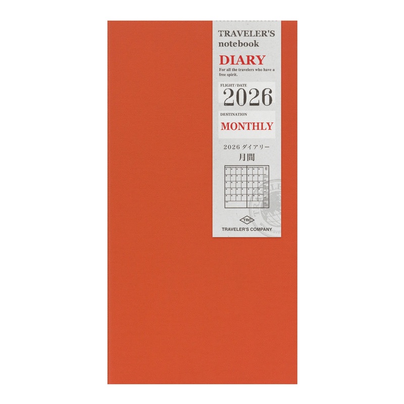 TRAVELER'S Notebook Regular Size 2026 Monthly (Pre-order starts 10/1)