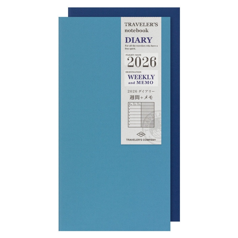 TRAVELER'S Notebook Regular Size 2026 Weekly + Memo (Pre-order starts 10/1)