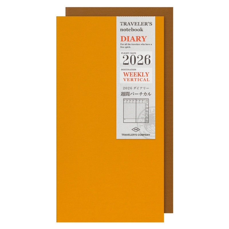 TRAVELER'S Notebook Regular Size 2026 Weekly Vertical (Pre-order starts 10/1)
