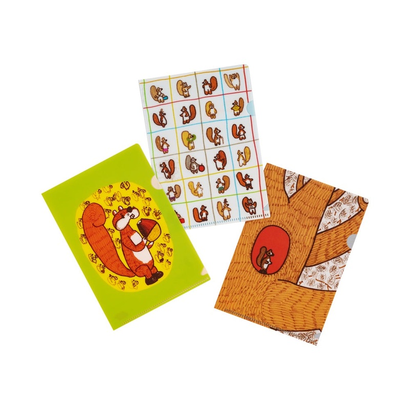 Hobonichi 2026 Folder Set of 3 - 100%ORANGE: Squirrels Moving Day - A6 Size