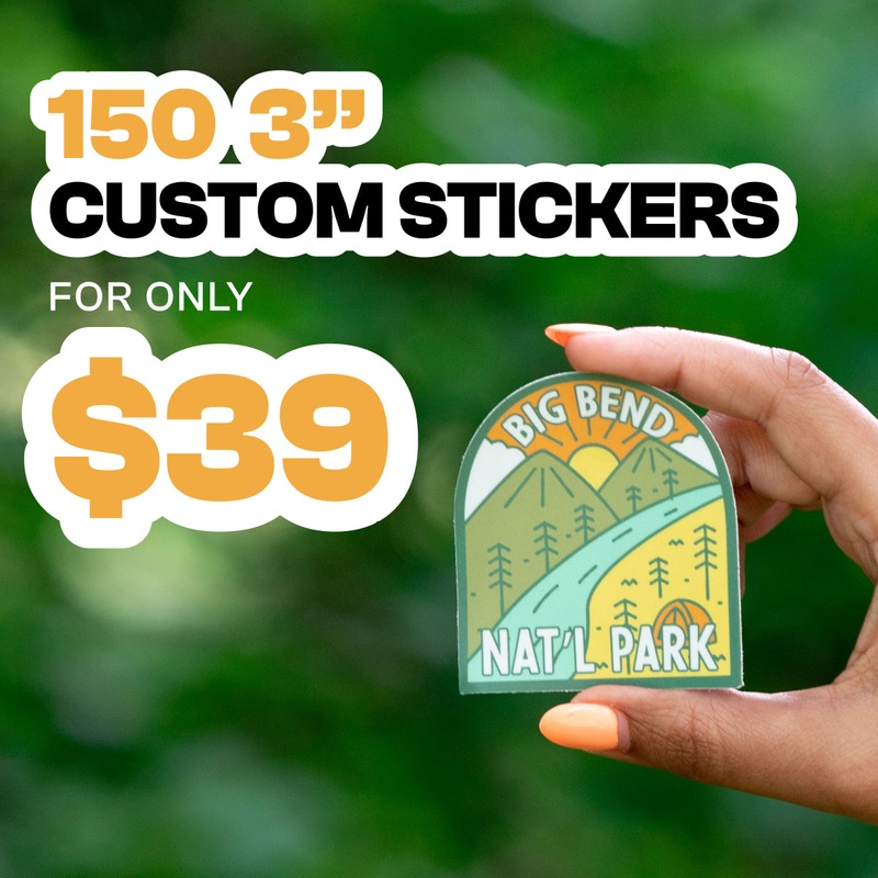 150 3 Custom Vinyl Stickers