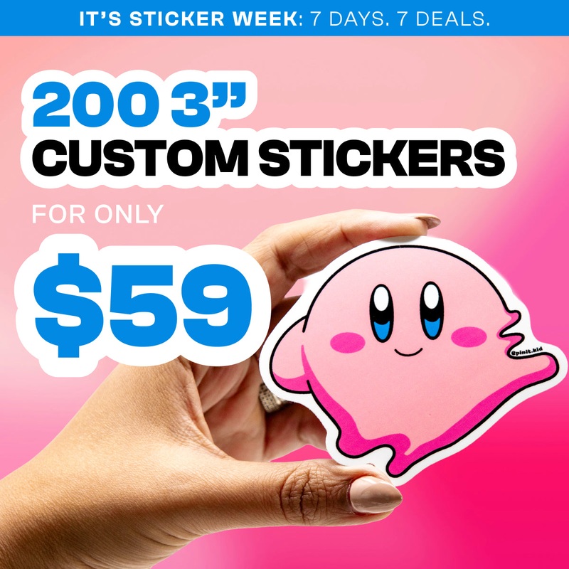 200 3 Custom Vinyl Stickers