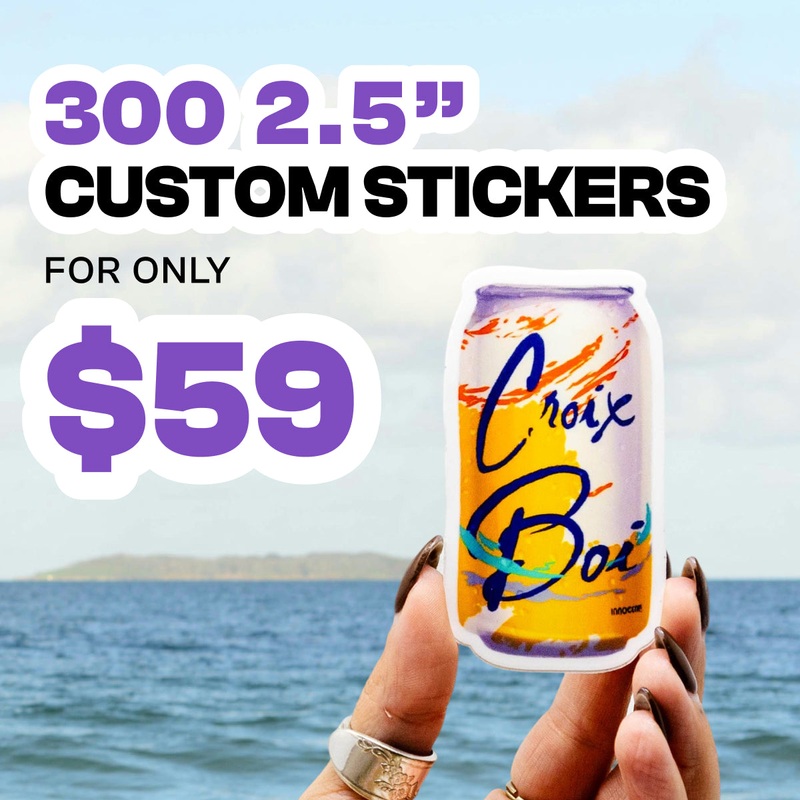 300 Custom 2.5 Vinyl Stickers