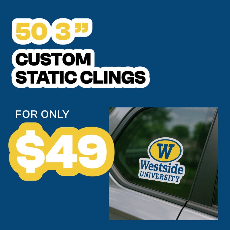 50 Custom 3.0 Static Clings