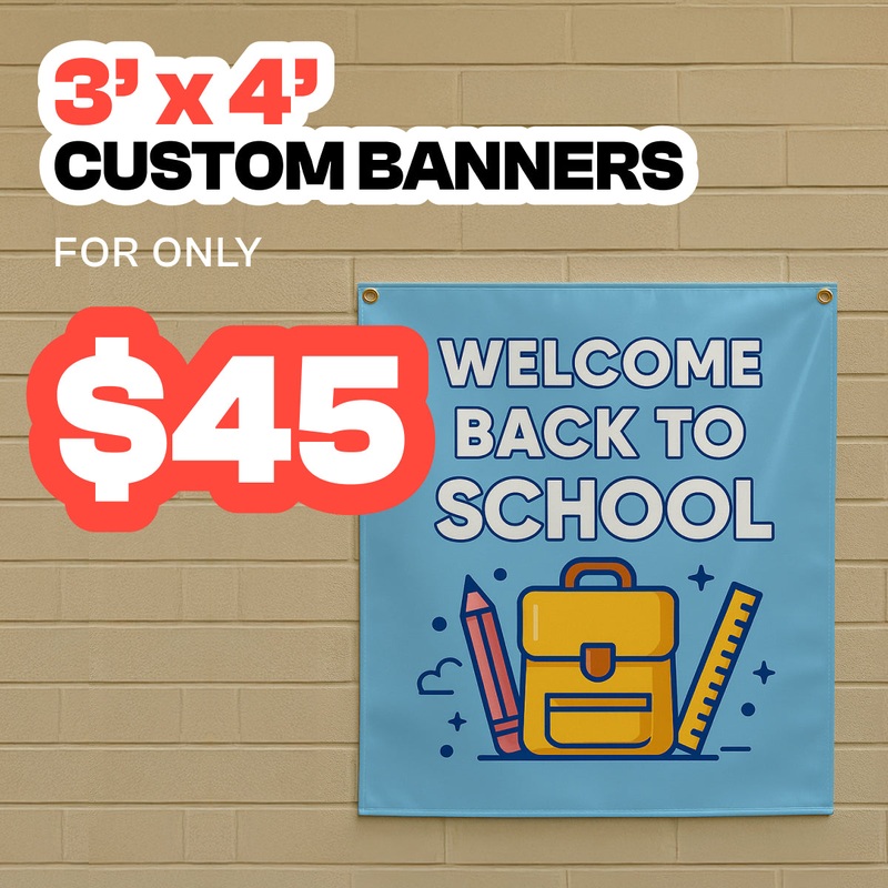Custom 3'x4' Banner